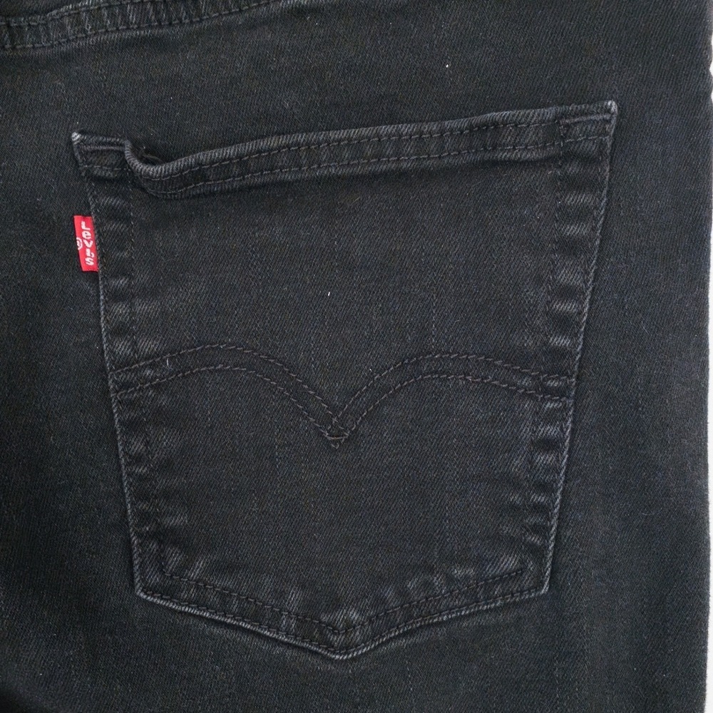 Levi's 511 Slim Fit Mens Black Denim Jeans 40x32 Fits 37x30 Style 04511-5382 - Picture 4 of 14